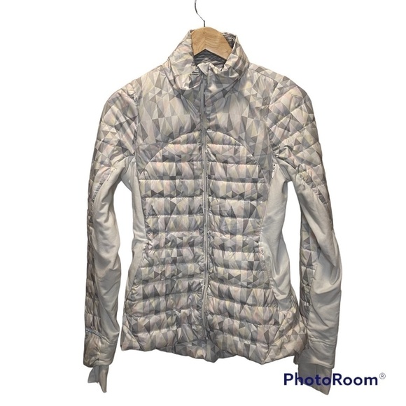 Lululemon Fluff Off Jacket Stained Glass Love White and Neutral Blush Si… - Picture 1 of 10